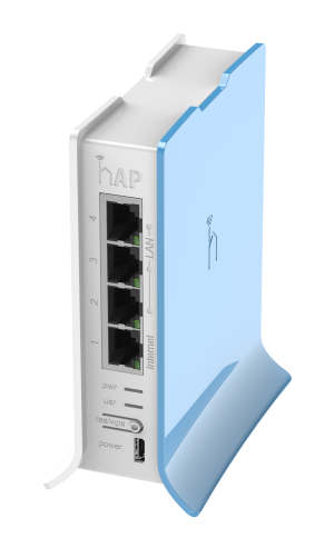 MikroTik hAP Lite Tower 4 Port WiFi 4 Router | MT-RB941-2ND
